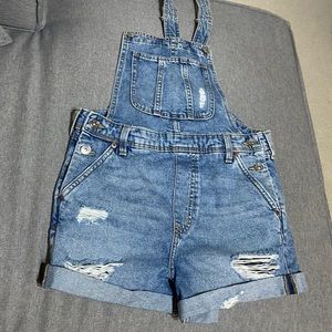 Divided overall shorts small